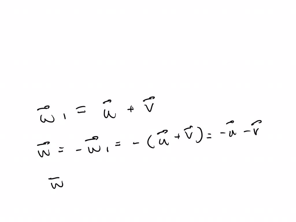 Solved Consider The Vectors U⃗ V⃗ And W⃗ Sketched In The Accompanying