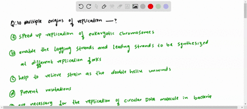 multiple-origins-of-replication-a-speed-up-replication-of-eukaryotic-chromosomes-b-enable-the-laggin