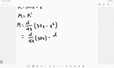 find-the-marginal-revenue-for-producing-units-the-revenue-is-measured-in-dollars-r30-x-x2