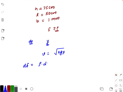 consider-an-element-of-height-d-y-at-a-distance-y-from-the-top-the-velocity-of-the-fluid-coming-out-