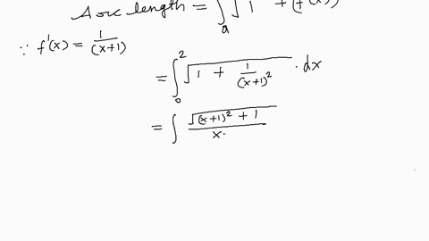 find-the-arc-length-of-the-graph-of-the-function-from-x0-to-x2-fxln-x1-2
