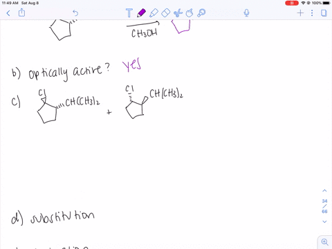 a-draw-the-structures-of-the-products-obtained-from-the-reaction-of-each-enantiomer-of-cis-1-chloro-