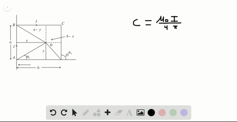 iii-a-single-rectangular-loop-of-wire-with-sides-a-and-b-carries-a-current-i-an-x-y-coordinate-syste