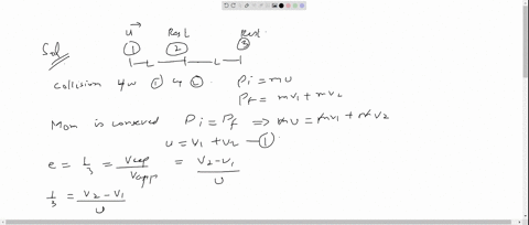 three-identical-sphere-lie-at-rest-along-a-line-on-a-smooth-horizontal-surface-the-separation-betwee