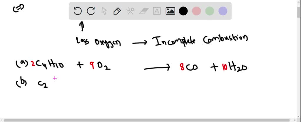 SOLVED:When organic compounds are burned without enough oxygen, carbon ...