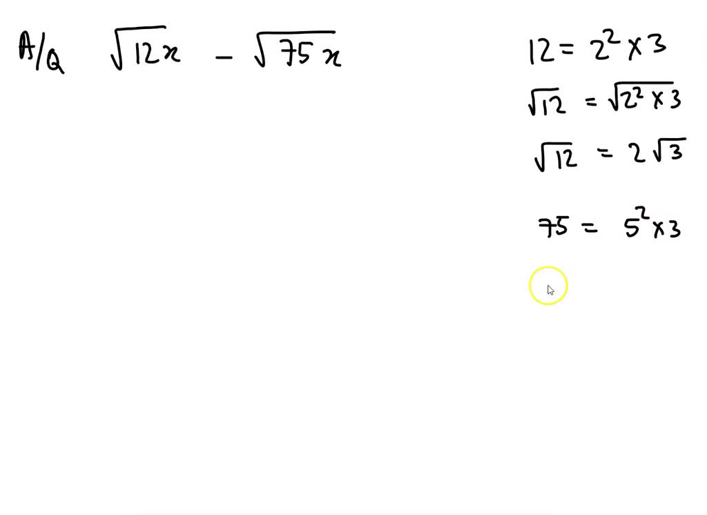 SOLVED:Explain the process for subtracting two radicals. Then find the ...