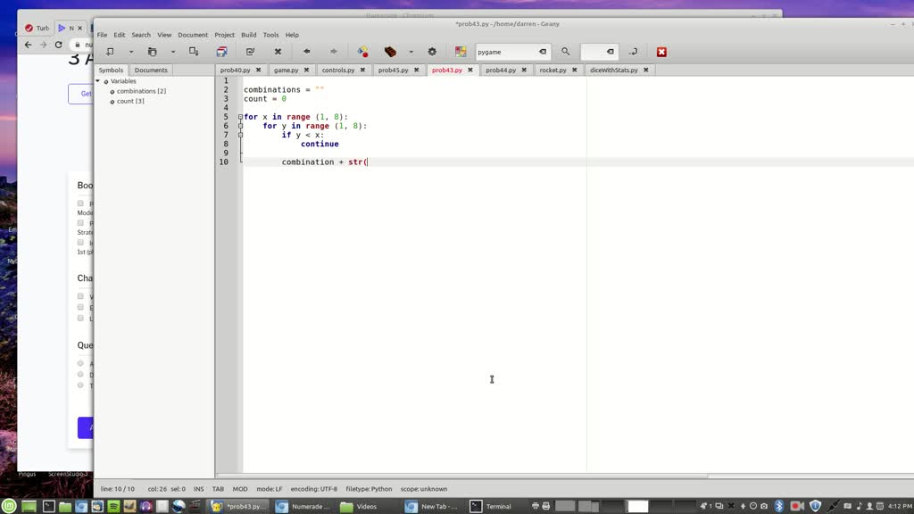SOLVED:(Math: combinations) Write a program that