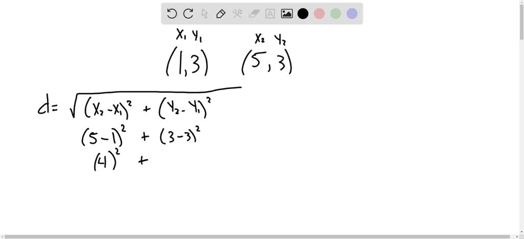 ⏩SOLVED:Calculate the distance between the given points, and find ...