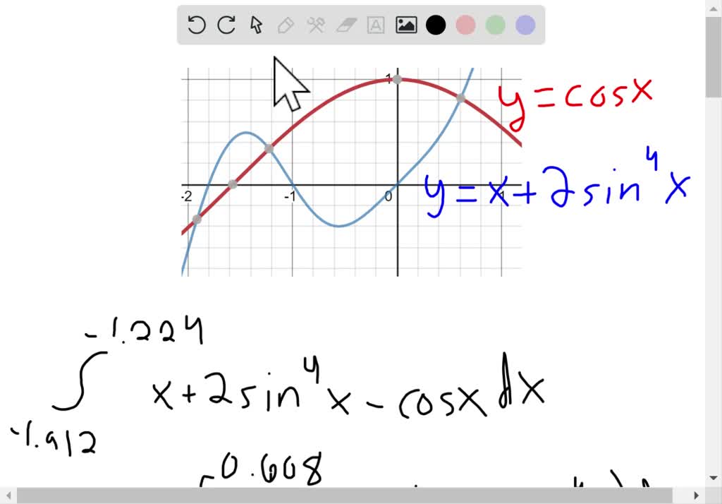 SOLVED:3-26= Graph the region between the curves and use your ...