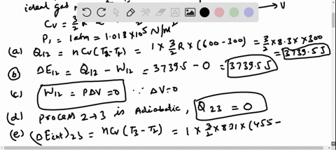figure-19-27-shows-a-cycle-un-dergone-by-100-mol-of-an-ideal-monatomic-gas-the-temperatures-are-t_13