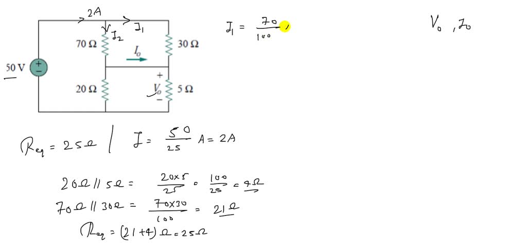 Calculate Vo and Io in the circuit of Fig. 2.95. | Numerade