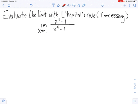 evaluate-the-limit-using-lhopitals-rule-if-necessary-lim-_x-rightarrow-1-fracx11-1x4-1