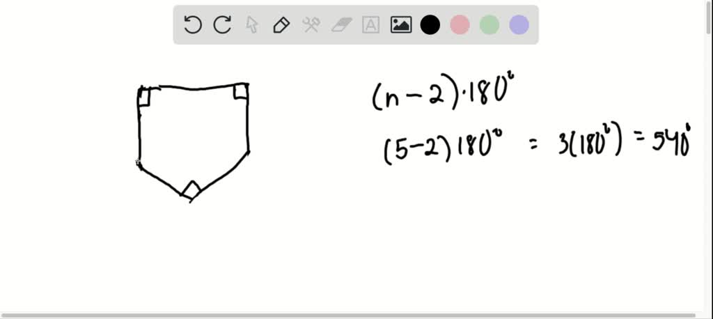 Solved A Baseball Diamond S Home Plate Has Three Right Angles The Other Two Angles Are Congruent Find Their Measure