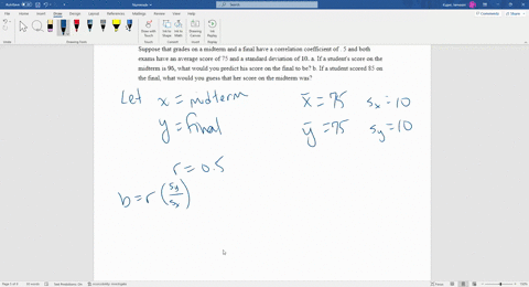 suppose-that-grades-on-a-midterm-and-a-final-have-a-correlation-coefficient-of-5-and-both-exams-have