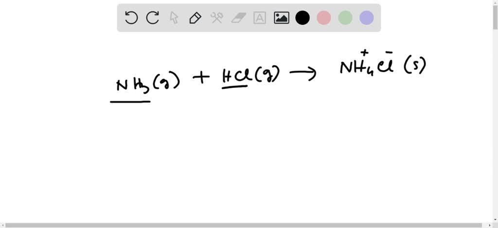 SOLVED:NH3(g) and HCl(g) react to form the ionic solid NH4 Cl(s ...