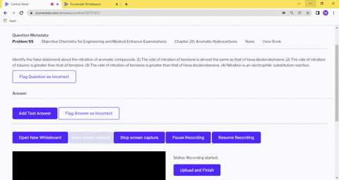 identify-the-false-statement-about-the-nitration-of-aromatic-compounds-1-the-rate-of-nitration-of-be