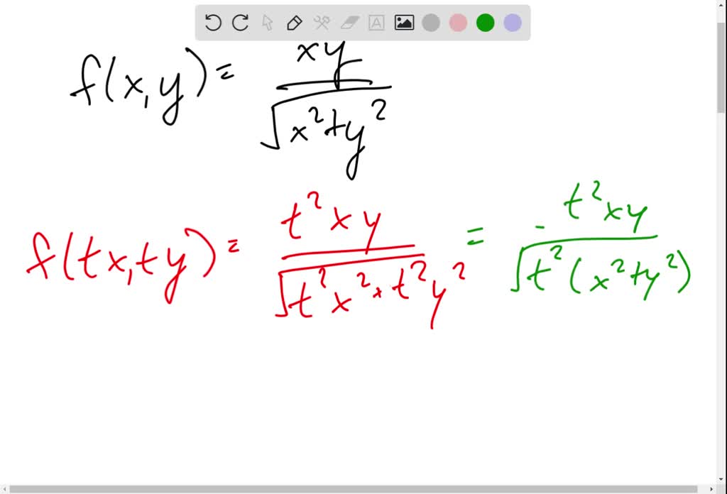 SOLVED:Determine whether the function is homogeneous, and if it is ...