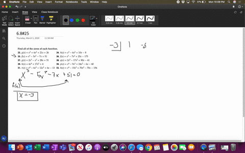 find-all-of-the-zeros-of-each-function-fxx3-5-x2-7-x51
