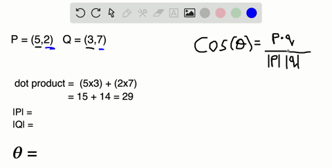 for-each-pair-of-vectors-given-a-compute-the-dot-product-mathbfp-cdot-mathbfq-and-mathrmb-find-the-a