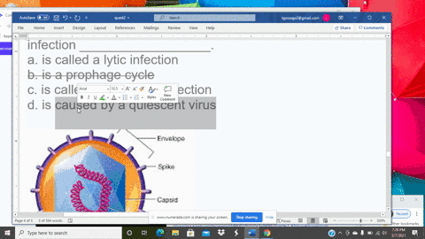 when-a-eukaryotic-cell-is-infected-with-an-enveloped-virus-and-sheds-viruses-slowly-over-time-this-i