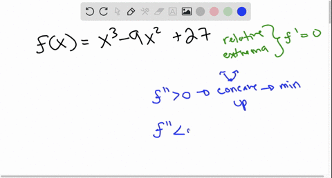 find-all-relative-extrema-use-the-second-derivative-test-where-applicable-fxx3-9-x227-x-2