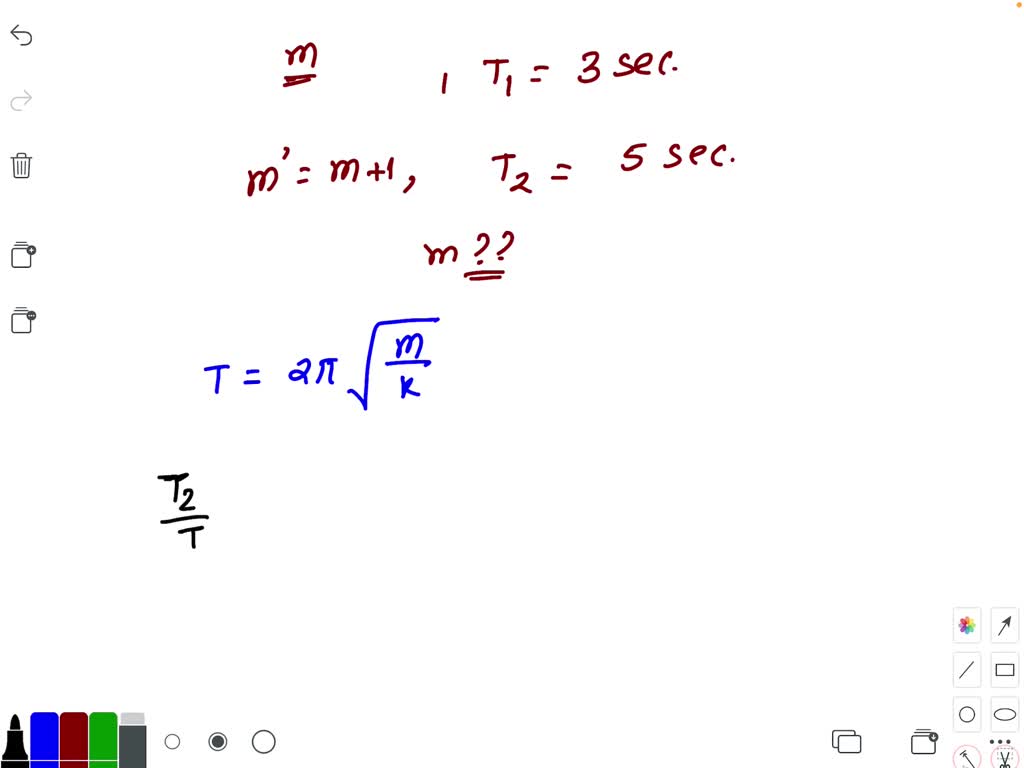 SOLVED:A body of mass m is attached to the lower end of a spring whose ...