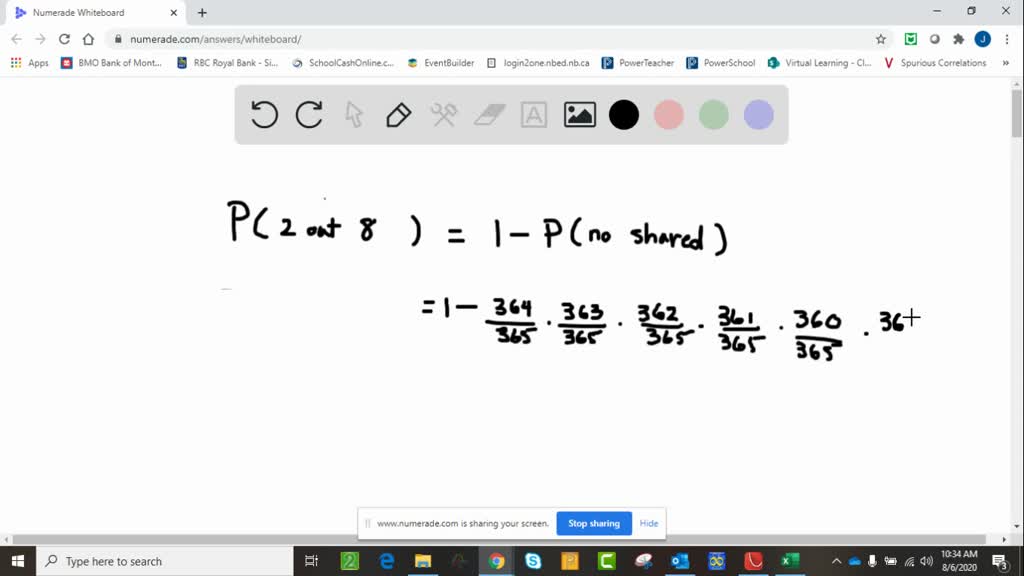 SOLVED: A Birthday Problem Find the probability that in a group of