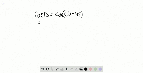 find-the-exact-value-of-each-expression-cos-15circ