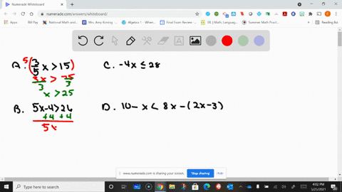 solve-each-inequality-for-x-a-frac35-x15-b-5-x-426-c-4-x-leq-28-d-10-x8-x-2-x-3