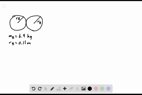 two-64-kg-bowling-balls-each-with-a-radius-of-011-mathrmm-are-in-contact-with-one-another-what-is-th