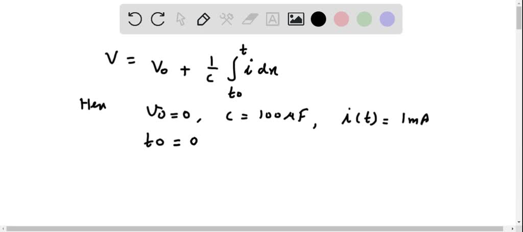 An uncharged 100 - μF capacitor is charged by a constant current of 1 ...