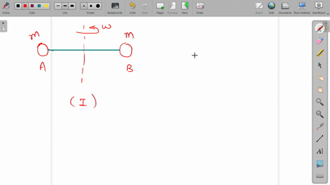 two-small-balls-a-and-b-each-of-mass-m-are-joined-rigidly-by-a-light-horizontal-rod-of-length-l-the-