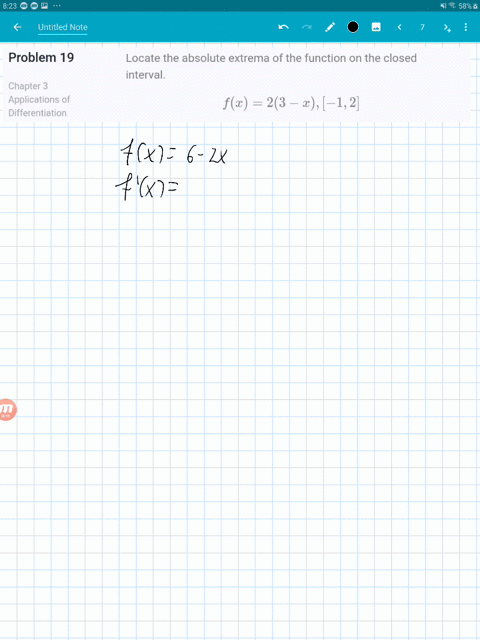 locate-the-absolute-extrema-of-the-function-on-the-closed-interval-fx23-x-12
