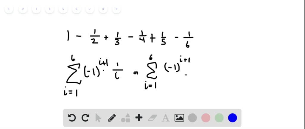 SOLVED:Write each series in summation notation. U…