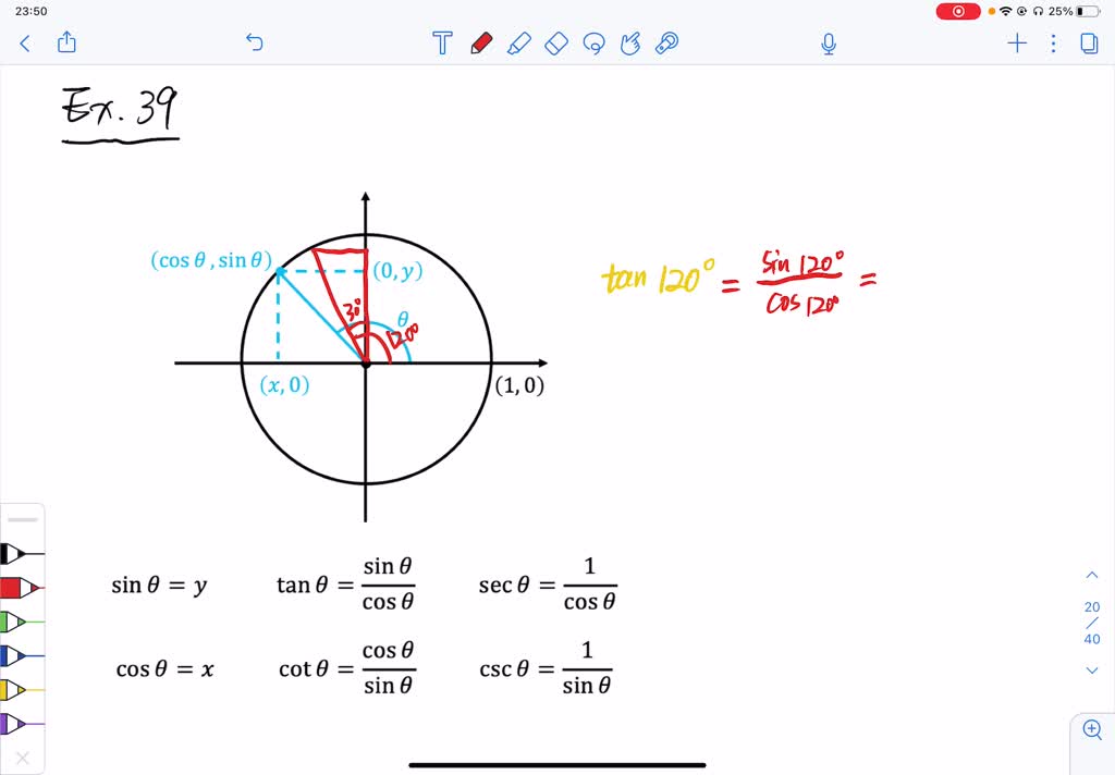 find the value of tan 120 degree