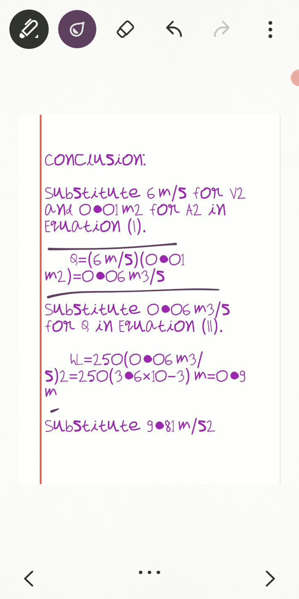 Water is to be pumped from the large tank shown ir Fig. P5.1 19 with an exit velocity of $6 \mathrm{m} / \mathrm{s}$. It was determined that the original pump (pump 1) that supplies 1 kW of power to the water did not produce the desired velocity. Hence, it is proposed that an additional pump (pump 2 ) be installed as indicated to increase the flowrate to the desired value. How much power must pump 2 add to the water? The head loss for this flow is $h_{l}=250 Q^{2}$, where $h_{l}$ is in $\mathrm{m}$ when $Q$ is in $\mathrm{m}^{3} / \mathrm{s}$.