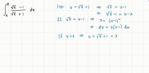use-a-substitution-to-evaluate-the-given-definite-integral-int_49-fracsqrtx-1sqrtx1-d-x