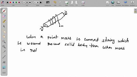 a-solid-cylinder-of-mass-mathrmm-and-mathrmr-is-mounted-on-a-frictionless-horizontal-axle-so-that-it