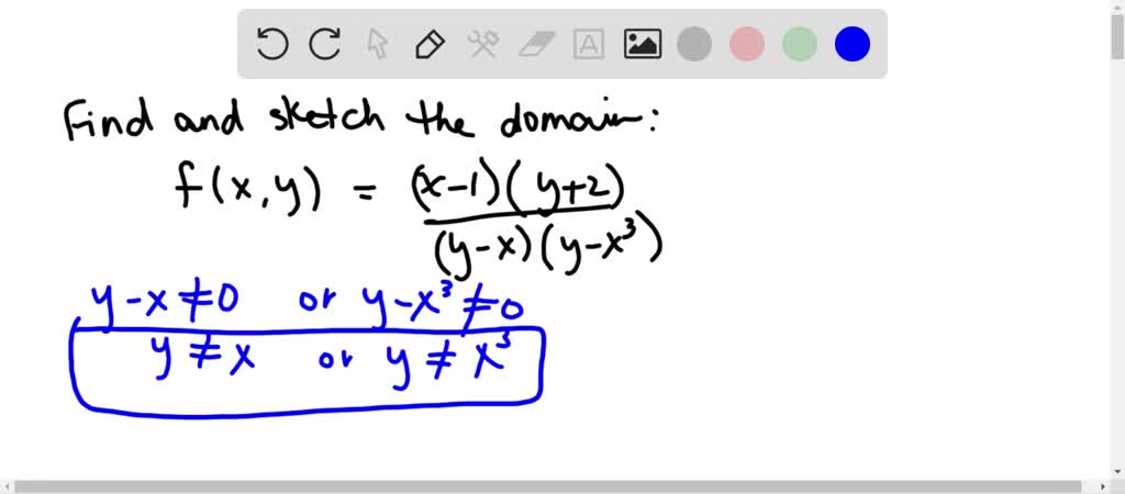 Solved Find And Sketch The Domain For Each Function F X Y Frac X 1 Y 2 Y X Left Y X 3 Right