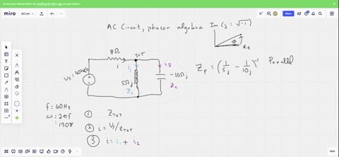 calculate-i_1t-and-i_2t-in-the-circuit-of-fig-945-if-the-source-frequency-is-60-mathrmhz