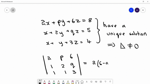 the-above-equations-have-a-unique-solution-if-a-quad-p2-q3-b-p2-q-neq-3-c-p-neq-2-q3-d-p-neq-2-q-neq