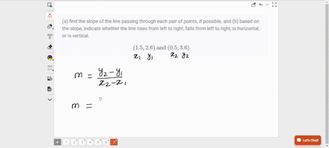 a-find-the-slope-of-the-line-passing-through-each-pair-of-points-if-possible-and-b-based-on-the-s-11
