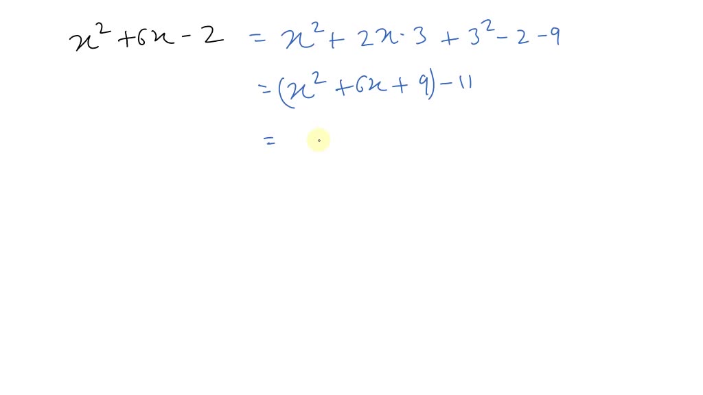 Solved Complete The Square For Each Quadratic Then Describe The