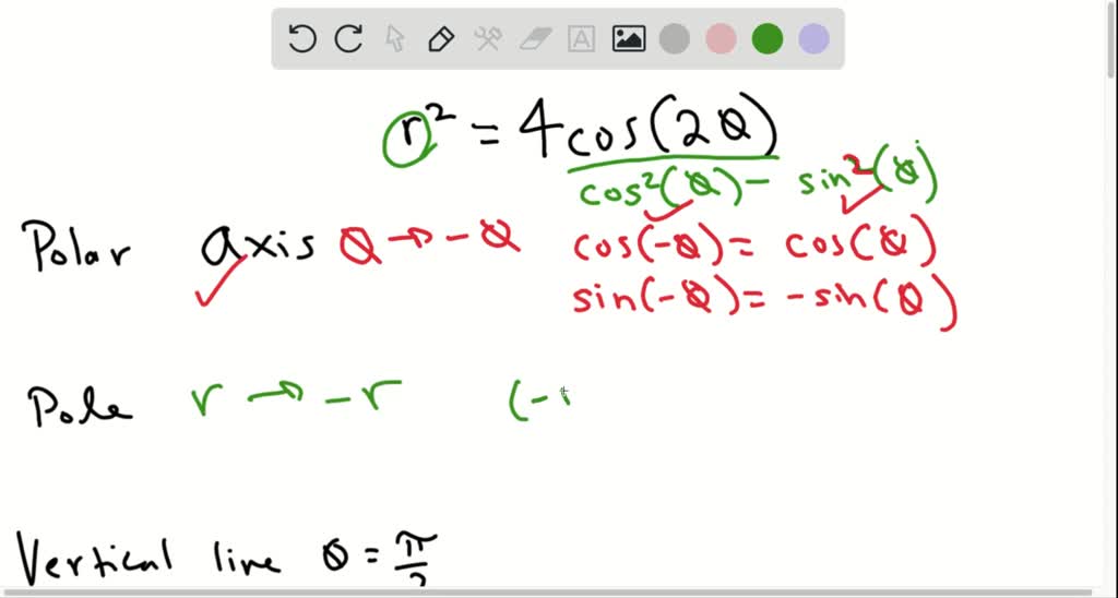 SOLVED714 Test the polar equation for symmetry with respect to the