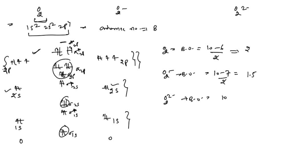 SOLVED:Compare the bonding in O2^2-, O2^-, and O2 . Include Lewis ...