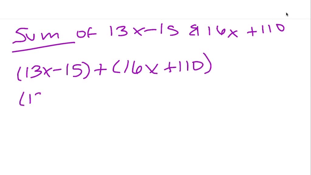 Sum Of 13