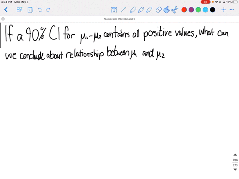 if-a-90-confidence-interval-for-the-difference-of-means-mu_1-mu_2-contains-all-positive-values-what-