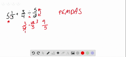 simplify-5-frac13frac34-div-frac512