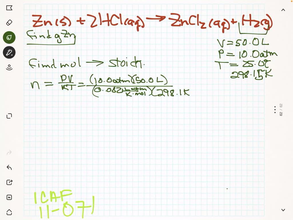 SOLVEDZinc metal reacts with hydrochloric acid to form hydrogen gas