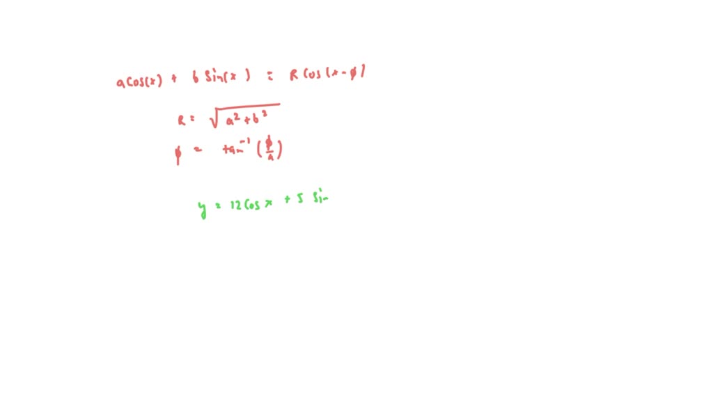 SOLVEDWrite the linear combination of cosine and sine as a single